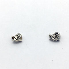 Sterling Silver & Surgical Steel small snail stud earrings- escargot, snails