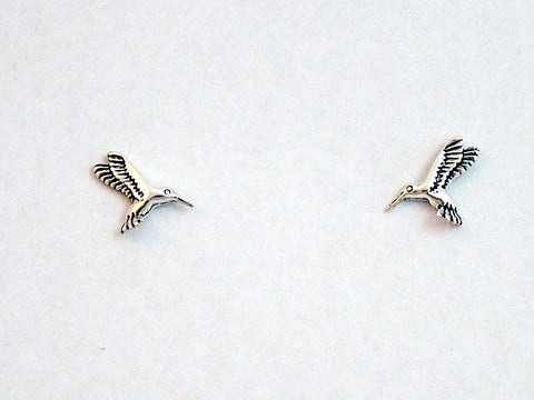 Sterling Silver and Surgical Steel hummingbird stud earring- bird- birds,humming