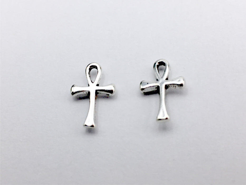 Sterling Silver & Surgical Steel Ankh stud earrings- Egypt, Key of Life, Ankhs