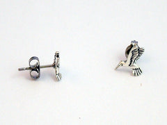 Sterling Silver and Surgical Steel hummingbird stud earring- bird- birds,humming