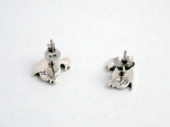 Sterling Silver & Surgical Steel sitting  Dragon stud earrings- fantasy-dragons