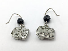 Pewter & sterling silver camera earrings- cameras, photographer, photo, digital