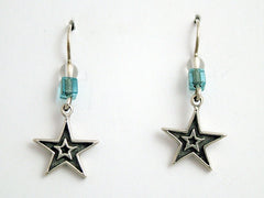 Sterling Silver double star dangle earrings-stellar, celestial, stars, astronomy