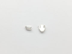 Sterling Silver tiny coffee pot and cup stud earrings, barista, tea, break,
