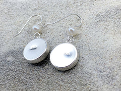 Sterling silver starfish, sanddollar, sand, sea plant and seashell earrings-ocean- sea shell,beach,shore, beach comber, tidepool,  tide pool, alcohol ink, LBI, New Jersey, shore