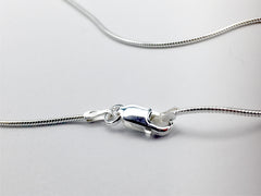 18 inch sterling silver unseamed 1.4 mm  snake chain - Made In Italy, necklace