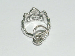 Sterling Silver small tiara or crown charm-Irish dance, Feis, royalty, princess