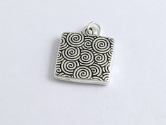Pewter pendant with print of Irish Flag and sterling silver heart -resin, Ireland