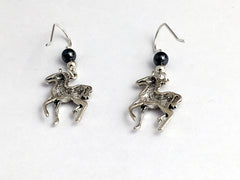 Sterling silver young horse dangle earrings- foal, colt, horses,equine,hematite