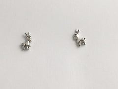 Sterling Silver & Surgical Steel tiny donkey stud earrings-burro, donkeys, mule