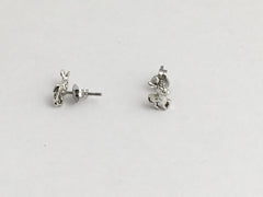 Sterling Silver & Surgical Steel tiny donkey stud earrings-burro, donkeys, mule
