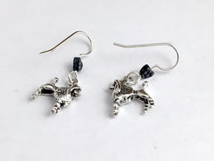 Sterling Silver Medium Standard Poodle dog dangle earrings- poodles, dogs,