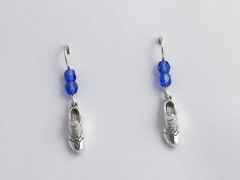 Sterling Silver track and field shoe dangle earrings- spikes, run, running,team