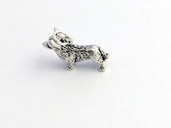Sterling Silver  3-D Corgi dog charm or pendant- Cardigan Welsh Corgis, dogs