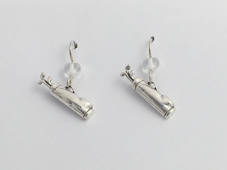 Sterling Silver golf club & bag dangle earrings-team colors,golfing,golfer,clubs