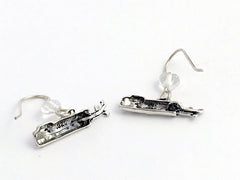 Sterling Silver golf club & bag dangle earrings-team colors,golfing,golfer,clubs