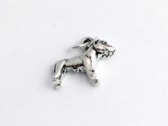Sterling Silver  3-D pit bull dog  charm or pendant- dogs, terrier, American,