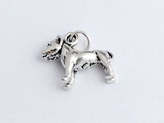 Sterling Silver  3-D pit bull dog  charm or pendant- dogs, terrier, American,