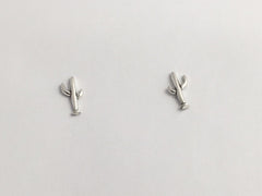 Sterling Silver & Surgical Steel small Saguaro cactus stud earrings-Sonoran desert