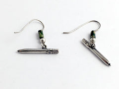 Sterling silver Pencil dangle Earrings-Teacher, Writer, Write, Pencils, Writing,