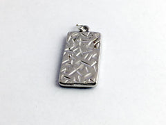 Pewter frame pendant w/ sterling silver safety pin-resin,safe ally-sunshine