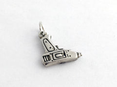 Sterling Silver Electric Drill charm or pendant- Tool, Tools, Construction, DIY