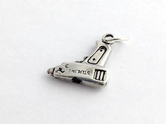 Sterling Silver Electric Drill charm or pendant- Tool, Tools, Construction, DIY