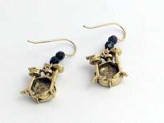 Gold tone Pewter & 14k gold filled drum kit earrings-music-drummer, musician