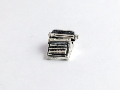 Sterling Silver 3-D typewriter charm-moveable, writer, type, author, secretary