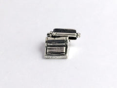 Sterling Silver 3-D typewriter charm-moveable, writer, type, author, secretary