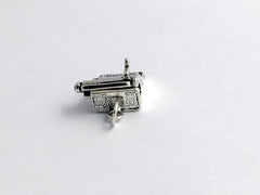 Sterling Silver 3-D typewriter charm-moveable, writer, type, author, secretary