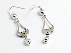Sterling Silver Celtic long Trinity Knot dangle Earrings- knots, elongated,