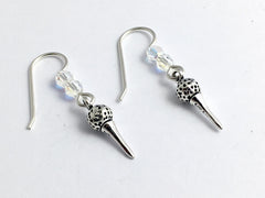 Sterling Silver golf tee and ball dangle earrings-team colors, golfing, golfer