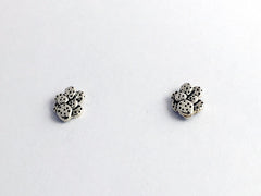 Sterling Silver & Surgical Steel Prickly Pear cactus stud earrings- Nopal, desert