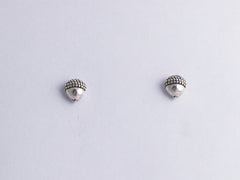 Sterling Silver & Surgical Steel acorn stud earrings-acorns, oak, tree, fall,