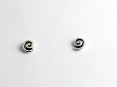 Sterling Silver small open spiral stud earrings-Celtic- spirals, 1/4 inch