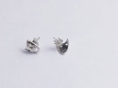 Sterling Silver medium comedy/tragedy mask stud earrings, drama, theater, acting