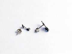 Sterling Silver Treble clef & eighth note stud earrings-music, musician, choir, singer, score