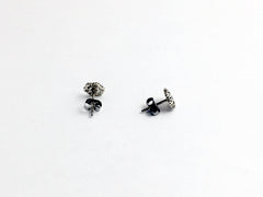 Sterling Silver and Surgical Steel small snowflake stud earrings- snow, winter