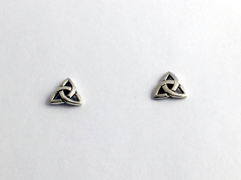 Sterling Silver Celtic Trinity Knot stud earrings- triquetra, knots, studs,