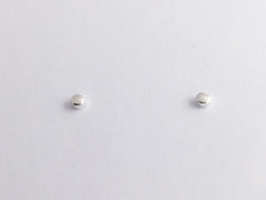 Sterling silver tiny 3mm dot stud earrings-studs