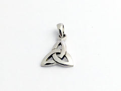 Sterling Silver  Celtic Trinity Knot pendant with bail, Triquetra, Knots,
