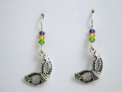 Sterling silver Mask dangle Earrings-Drama-Mardi Gras, Carnival,New Orleans,Halloween