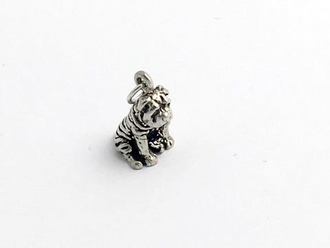 Sterling Silver sitting Shar pei dog charm or pendant- Shar-pei,dogs, Sharpei