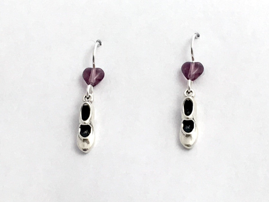 Sterling Silver tap shoe dangle earrings- shoes, dance, dancing, dancer, jazz