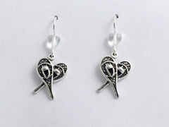 Sterling Silver Snowshoe dangle earrings--snow, winter, shoes, shoe, snowshoeing
