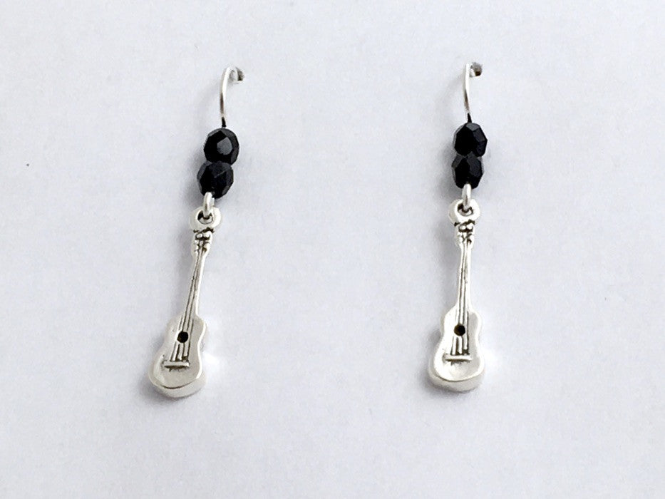 Sterling Silver Ukulele dangle Earrings-music, musician, Hawaii, Ukuleles, Uke