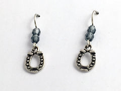 Sterling silver Horse Shoe dangle Earrings-, Equine, Farriers, horseshoe, luck