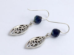 Sterling Silver Celtic double Trinity Knot dangle Earrings-knots,vintage crystal