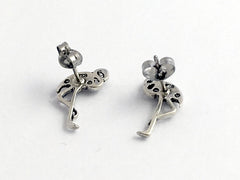 Sterling Silver and Surgical Steel flamingo stud earrings-bird-birds, flamingos